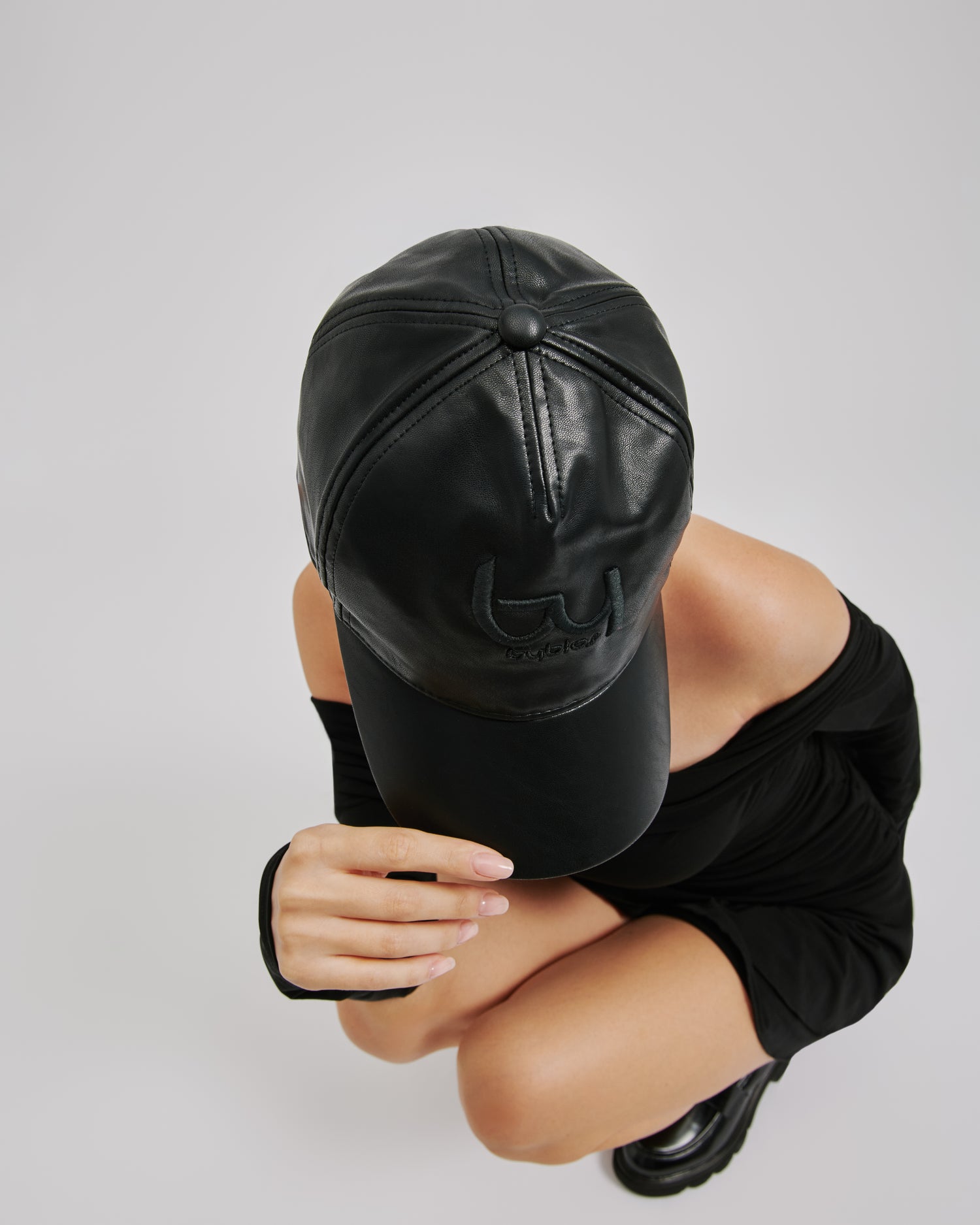 Cappellino da baseball in pelle